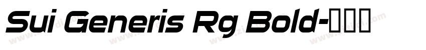 Sui Generis Rg Bold字体转换